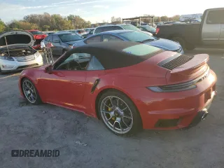 2021 Porsche 911 Turbo S with VIN WP0CD2A90MS263755, listed as a Copart auction lot 44530504 with 0 mi miles. Bid and sale history available at carsss.com. Image 2.