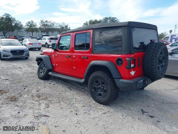 2018 Jeep Wrangler Unlimited Sport S with VIN 1C4HJXDG6JW139791, listed as a IAAI auction lot 41440086 with 94,096 mi miles. Bid and sale history available at carsss.com. Image 3.