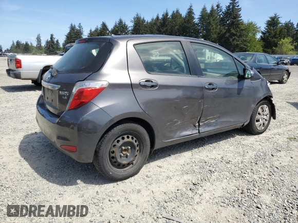 2013 Toyota Yaris L with VIN JTDKTUD37DD559264, listed as a Copart auction lot 56014625 with 179,321 mi miles and Salvage Title. Bid and sale history available at DreamBid. Image 3.