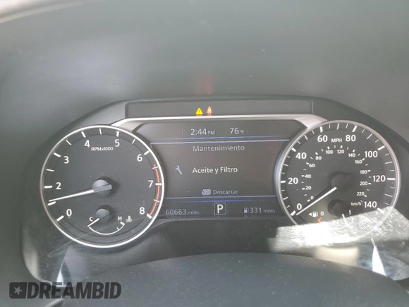 2019 Nissan Altima SR with VIN 1N4BL4CV8KC219519, listed as a Copart auction lot 54791305 with 60,663 mi miles and Salvage Title. Bid and sale history available at DreamBid. Image 9.