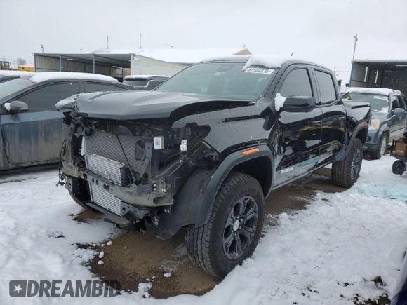 2024 GMC Canyon 4WD Elevation with VIN 1GTP6BEK1R1109514, listed as a Copart auction lot 87504835 with 3,618 mi miles and Salvage Title. Bid and sale history available at carsss.com. Image 1.