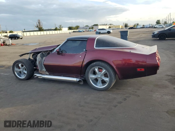 1980 Chevrolet Corvette z VIN 1Z878AS408894, wystawiony jako Copart lot #86595784 z przebiegiem 151 748 mil mil oraz Szkoda całkowita • Salvage title. Historia ofert i sprzedaży dostępna na DreamBid. Obrazek 2.