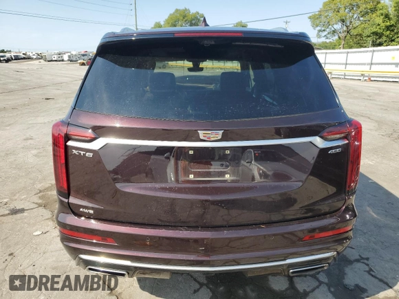 2020 Cadillac XT6 AWD Premium Luxury with VIN 1GYKPFRS8LZ190913, listed as a Copart auction lot 66938734 with 79,097 mi miles and Salvage Title. Bid and sale history available at carsss.com. Image 6.