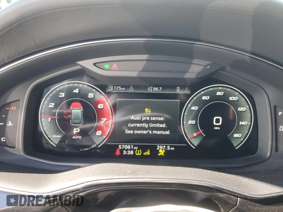 2021 Audi Q8 Prestige with VIN WA1FVAF17MD006212, listed as a Copart auction lot 46229225 with 57,061 mi miles and Salvage title. Bid and sale history available at DreamBid. Image 9.