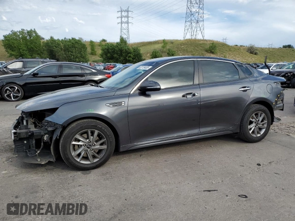 2019 Kia Optima LX with VIN 5XXGT4L38KG290749, listed as a Copart auction lot 63119405 with 96,133 mi miles and Salvage title. Bid and sale history available at DreamBid. Image 1.