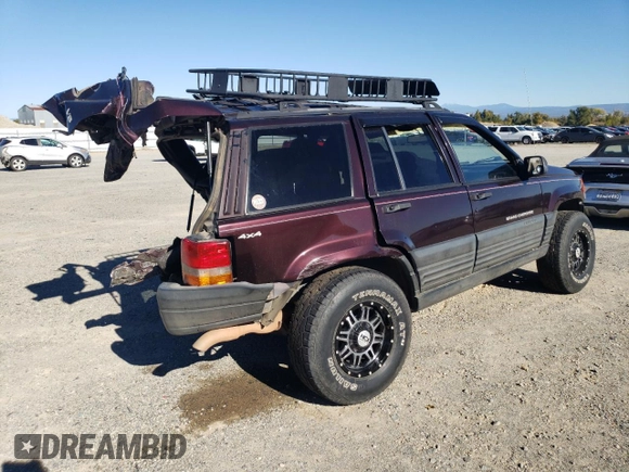 1997 Jeep Grand Cherokee Laredo with VIN 1J4GZ58Y3VC653093, listed as a Copart auction lot 79576964 with 0 mi miles and Salvage Title. Bid and sale history available at carsss.com. Image 3.