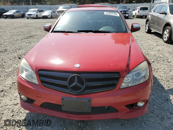 2009 Mercedes-Benz C 300 Sport with VIN WDDGF54X19R053399, listed as a Copart auction lot 54053785 with 144,089 mi miles and Salvage Title. Bid and sale history available at DreamBid. Image 5.