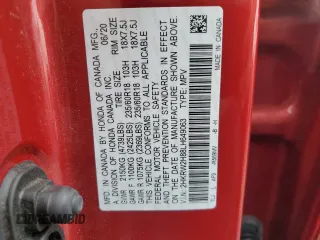 2020 Honda CR-V EX-L with VIN 2HKRW2H88LH649063, listed as a Copart auction lot 58905605 with Not provided miles and Salvage title. Bid and sale history available at DreamBid. Image 14.