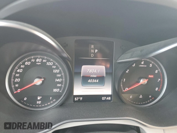 2018 Mercedes-Benz C 300 with VIN WDDWK4KB5JF703883, listed as a Copart auction lot 82379194 with 40,344 mi miles and Salvage title. Bid and sale history available at DreamBid. Image 9.