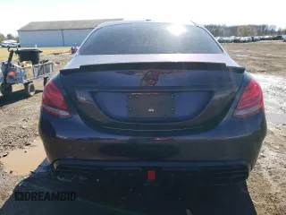 2018 Mercedes-Benz C 63 AMG with VIN 55SWF8GB0JU256980, listed as a Copart auction lot 43753793 with 61,270 mi miles and Salvage title. Bid and sale history available at DreamBid. Image 6.