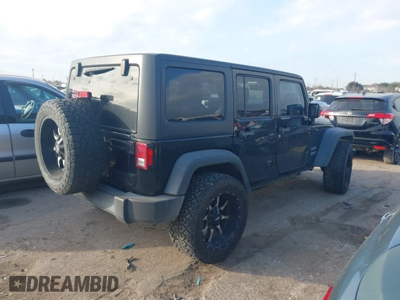 2017 Jeep Wrangler Unlimited Sport with VIN 1C4BJWDG0HL528695, listed as a IAAI auction lot 41229124 with 160,410 mi miles. Bid and sale history available at carsss.com. Image 4.