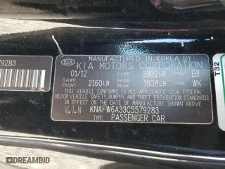 2012 Kia Forte Koup SX with VIN KNAFW6A33C5579283, listed as a Copart auction lot 38293243 with NaN miles and Salvage Title. Bid and sale history available at carsss.com. Image 12.