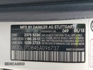 2014 Mercedes-Benz CLS-Class CLS 550 with VIN WDDLJ7DB4EA096737, listed as a Copart auction lot 49241825 with 122,836 mi miles and Salvage Title. Bid and sale history available at carsss.com. Image 13.