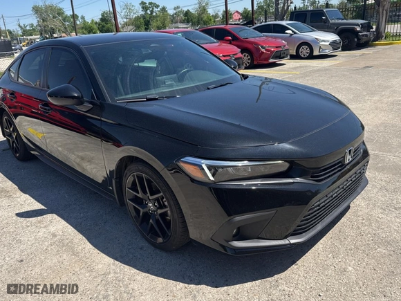 2022 Honda Civic Hatchback Sport with VIN 19XFL2H87NE002544, listed as a Copart auction lot 52366295 with 13,954 mi miles and Salvage Title. Bid and sale history available at carsss.com. Image 1.