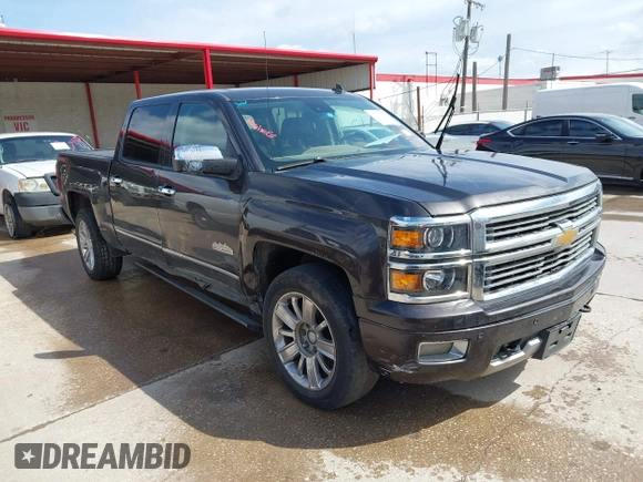 2014 Chevrolet Silverado 1500 High Country with VIN 3GCUKTEC8EG399193, listed as a IAAI auction lot 41789709 with 207,890 mi miles. Bid and sale history available at carsss.com. Image 1.