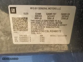 2020 Chevrolet Tahoe Commercial with VIN 1GNLCDEC5LR248072, listed as a Copart auction lot 48387115 with 112,386 mi miles and Clean Title. Bid and sale history available at carsss.com. Image 13.