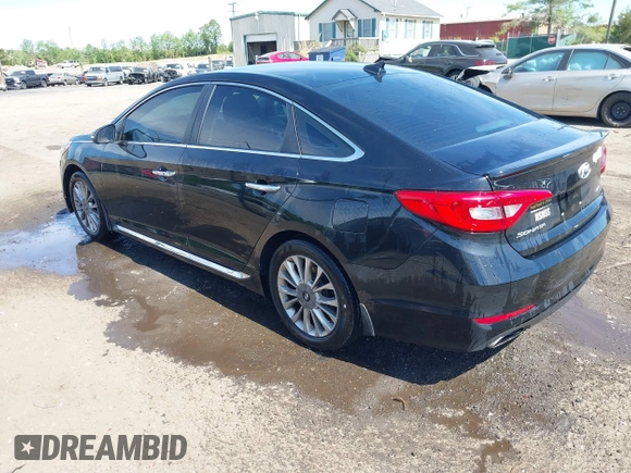 2015 Hyundai Sonata Limited with VIN 5NPE34AF2FH255512, listed as a IAAI auction lot 42075804 with 156,189 mi miles and . Bid and sale history available at carsss.com. Image 3.