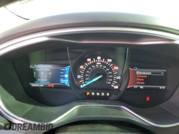 2016 Ford Fusion SE with VIN 3FA6P0HD0GR339810, listed as a Copart auction lot 51187865 with 60,254 mi miles and Salvage Title. Bid and sale history available at DreamBid. Image 9.