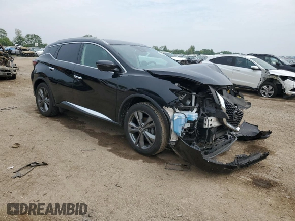 2020 Nissan Murano Platinum with VIN 5N1AZ2DS0LN103889, listed as a Copart auction lot 59628135 with 49,725 mi miles and Salvage title. Bid and sale history available at DreamBid. Image 4.