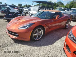 2015 Chevrolet Corvette 3LT with VIN 1G1YF3D73F5124116, listed as a Copart auction lot 73741374 with 0 mi miles and Non Repairable. Bid and sale history available at carsss.com. Image 1.