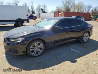 2021 Acura TLX w/Technology Package with VIN 19UUB5F42MA005804, listed as a Copart auction lot 48099105 with 49,059 mi miles and Salvage Title. Bid and sale history available at carsss.com. Image 1.