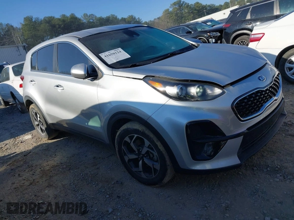2020 Kia Sportage LX with VIN KNDPM3AC1L7745199, listed as a IAAI auction lot 41650124 with 60,441 mi miles. Bid and sale history available at carsss.com. Image 1.