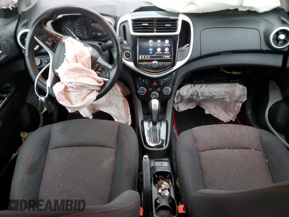 2020 Chevrolet Sonic LT with VIN 1G1JD6SB9L4118368, listed as a Copart auction lot 80234344 with 89,594 mi miles and Salvage title. Bid and sale history available at DreamBid. Image 8.