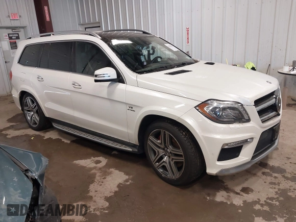 2015 Mercedes-Benz GL-Class GL 63 AMG with VIN 4JGDF7EE8FA448000, listed as a IAAI auction lot 41299617 with 124,456 mi miles. Bid and sale history available at carsss.com. Image 1.