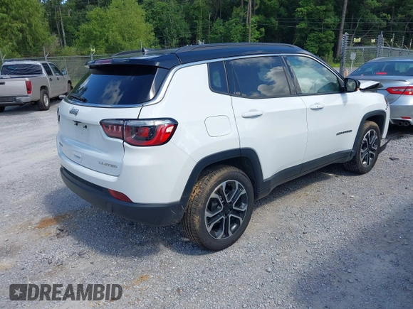 2024 Jeep Compass Limited z VIN 3C4NJDCN6RT610177, wystawiony jako IAAI lot #42498623 z przebiegiem 36 259 mil mil oraz . Historia ofert i sprzedaży dostępna na DreamBid. Obrazek 4.