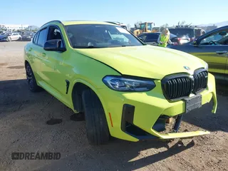2022 BMW X4 M with VIN 5YM23EC05N9J20508, listed as a IAAI auction lot 41851330 with 52,100 mi miles. Bid and sale history available at carsss.com. Image 1.