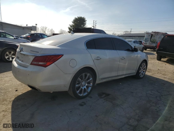 2014 Buick LaCrosse Premium I with VIN 1G4GD5G32EF244104, listed as a Copart auction lot 43642565 with 100,762 mi miles and Salvage Title. Bid and sale history available at carsss.com. Image 3.