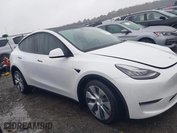 2021 Tesla Model Y Long Range with VIN 5YJYGDEEXMF228914, listed as a IAAI auction lot 41409806 with 48,276 mi miles. Bid and sale history available at carsss.com. Image 13.