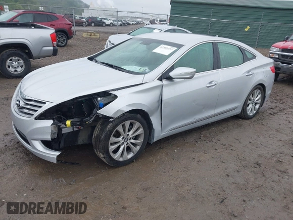 2014 Hyundai Azera Limited with VIN KMHFH4JG1EA424547, listed as a IAAI auction lot 42352357 with 47,242 mi miles and . Bid and sale history available at DreamBid. Image 2.