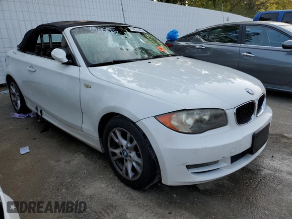 2008 BMW 1 Series 128i with VIN WBAUL73598VE86251, listed as a Copart auction lot 64811234 with Not provided miles and Salvage title. Bid and sale history available at DreamBid. Image 4.