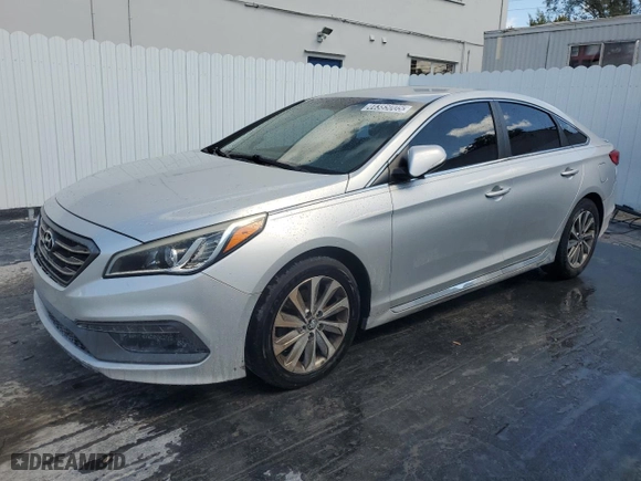 2016 Hyundai Sonata 2.4L Sport with VIN 5NPE34AF2GH434182, listed as a Copart auction lot 44385005 with 106,406 mi miles and Clean Title. Bid and sale history available at carsss.com. Image 1.