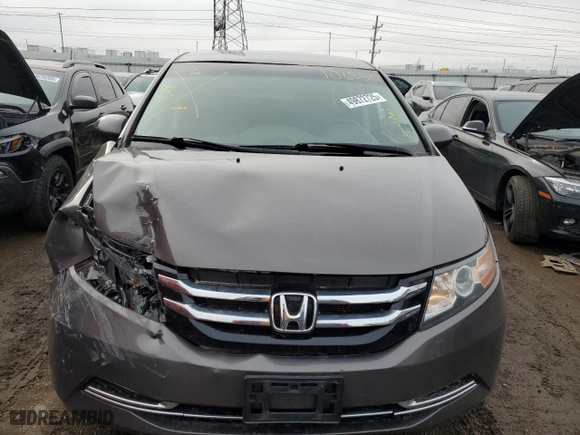 2014 Honda Odyssey EX with VIN 5FNRL5H46EB025271, listed as a Copart auction lot 49872725 with 80,321 mi miles and Salvage Title. Bid and sale history available at carsss.com. Image 5.