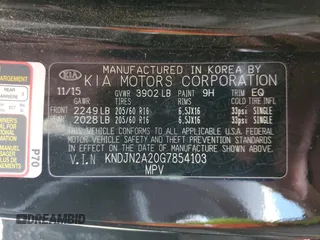 2016 Kia Soul with VIN KNDJN2A20G7854103, listed as a Copart auction lot 51699575 with 122,219 mi miles and Salvage Title. Bid and sale history available at carsss.com. Image 13.