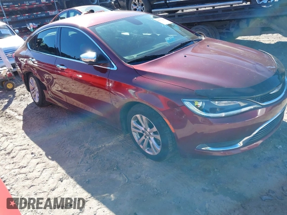 2015 Chrysler 200 Limited with VIN 1C3CCCAB7FN576741, listed as a IAAI auction lot 41374219 with 132,844 mi miles and . Bid and sale history available at DreamBid. Image 1.