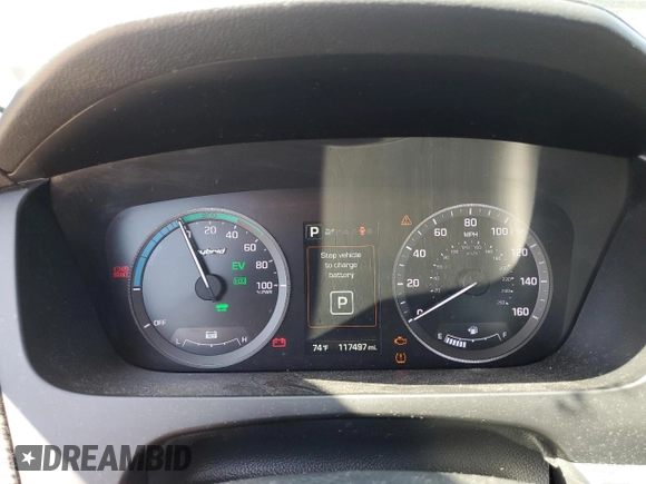2016 Hyundai Sonata Hybrid Limited with VIN KMHE34L15GA029860, listed as a Copart auction lot 54985255 with 117,497 mi miles and Clean Title. Bid and sale history available at carsss.com. Image 9.