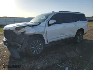 2021 Cadillac Escalade Sport Platinum with VIN 1GYS4GKL6MR370927, listed as a Copart auction lot 47528805 with 82,053 mi miles and Salvage Title. Bid and sale history available at carsss.com. Image 1.