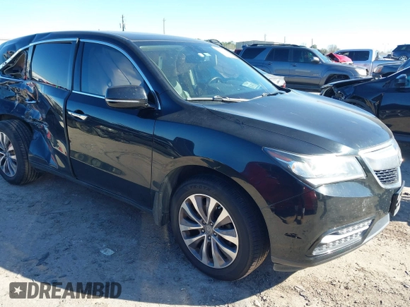 2014 Acura MDX Tech Pkg with VIN 5FRYD3H47EB014095, listed as a IAAI auction lot 41723865 with 99,790 mi miles. Bid and sale history available at carsss.com. Image 1.
