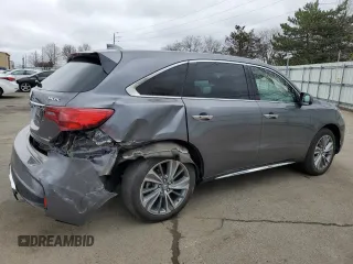 2017 Acura MDX Technology with VIN 5FRYD4H52HB017389, listed as a Copart auction lot 49911175 with 89,676 mi miles and Salvage Title. Bid and sale history available at DreamBid. Image 3.