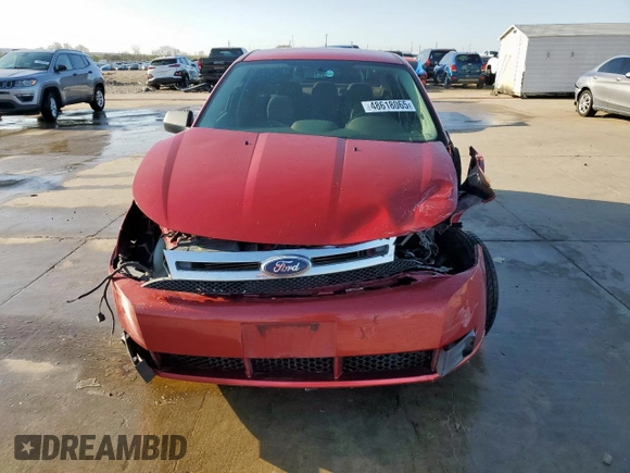 2011 Ford Focus SE with VIN 1FAHP3FN0BW102875, listed as a Copart auction lot 48618065 with 0 mi miles and Salvage Title. Bid and sale history available at carsss.com. Image 5.
