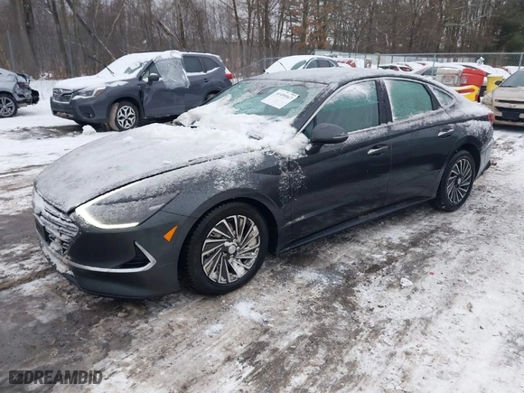 2023 Hyundai Sonata Hybrid SEL with VIN KMHL34JJ0PA082993, listed as a IAAI auction lot 41496947 with 11,734 mi miles. Bid and sale history available at carsss.com. Image 2.