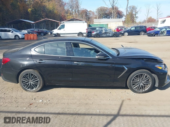 2019 Genesis G70 2.0T Advanced with VIN KMTG34LA5KU044008, listed as a IAAI auction lot 40764045 with 55,659 mi miles. Bid and sale history available at carsss.com. Image 14.