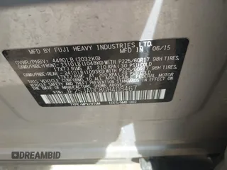 2016 Subaru Forester 2.5i Premium with VIN JF2SJADC8GH408467, listed as a IAAI auction lot 41910013 with 172,050 mi miles. Bid and sale history available at carsss.com. Image 9.