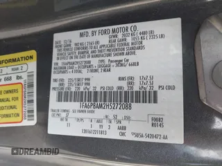 2017 Ford Mustang V6 with VIN 1FA6P8AM2H5272088, listed as a IAAI auction lot 41619042 with 197,657 mi miles and . Bid and sale history available at carsss.com. Image 9.
