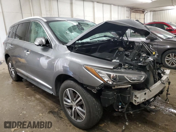 2019 Infiniti QX60 Pure with VIN 5N1DL0MM1KC523479, listed as a Copart auction lot 59895065 with 81,731 mi miles and Salvage title. Bid and sale history available at DreamBid. Image 4.