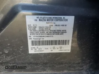 2012 Mazda 6 i Sport with VIN 1YVHZ8BH8C5M01713, listed as a Copart auction lot 41476455 with 164,435 mi miles and Salvage title. Bid and sale history available at DreamBid. Image 12.