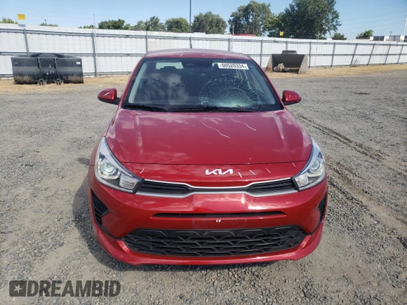 2022 Kia Rio S with VIN 3KPA24ADXNE441723, listed as a Copart auction lot 60520334 with 37,901 mi miles and Salvage Title. Bid and sale history available at carsss.com. Image 5.